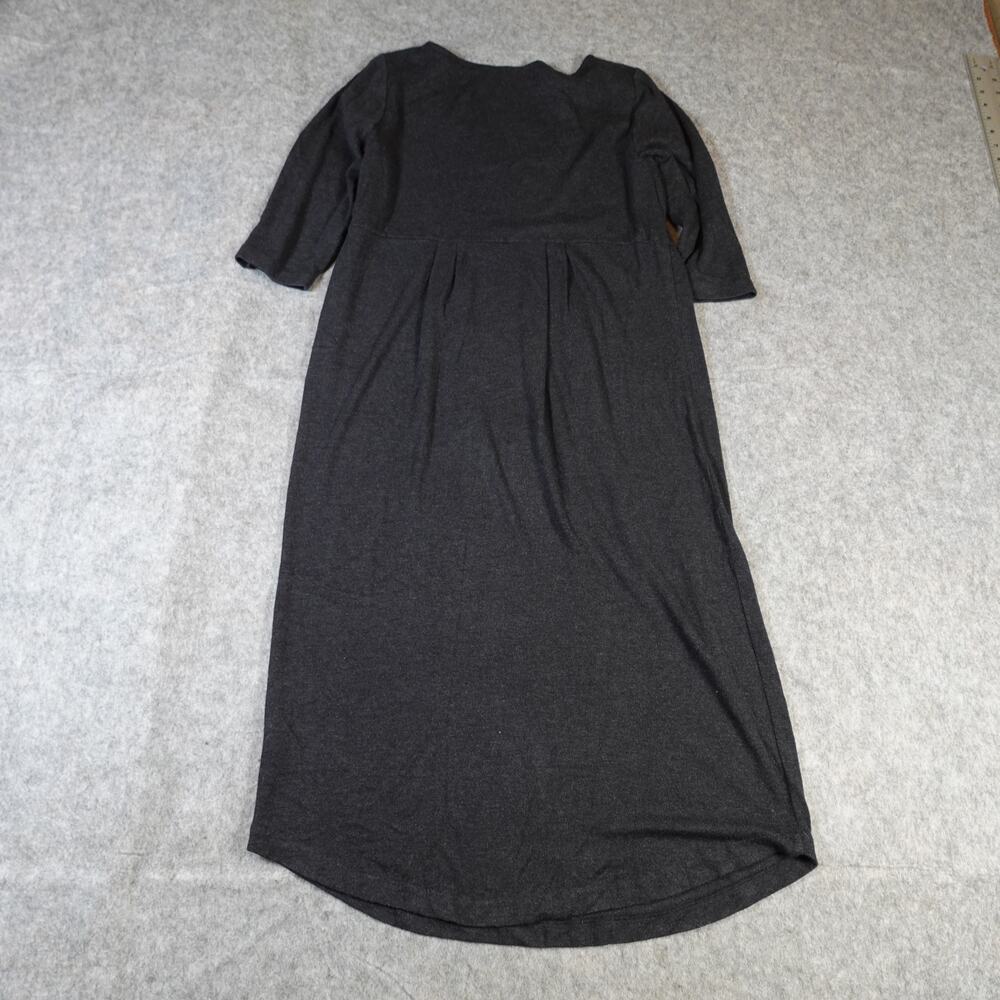J. Jill Dress Womens Medium Petite Sweater Midi Wool Blend Knit Black 3/4 Sleeve - Picture 5 of 9